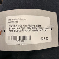 Pull On Riding Tight Breeches *gc, pilly/linty, hairy, rubs, mnr puckers, older
