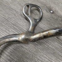 LS Curved Tongue Relief High Port Western Curb Bit *gc, rust, v.dirty, scratches
