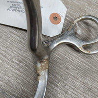 LS Curved Tongue Relief High Port Western Curb Bit *gc, rust, v.dirty, scratches
