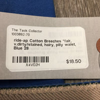 Cotton Breeches *fair, v.dirty/stained, hairy, pilly waist
