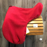 18 MW *5 Albion Legend K2 Dressage Saddle, Red Albion Fleece Cover, Black Leather Cantle Cover, Wool Flocking, Front & Rear Gusset Panels, Lg Front Blocks, Flaps: 16.75"L x 12.5"W Serial #: 315 18 68981
