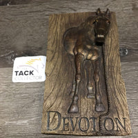 "Devotion" 3D Horse Portrait Ceramic Plaque *vgc, mnr dirt, stained back