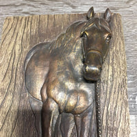 "Devotion" 3D Horse Portrait Ceramic Plaque *vgc, mnr dirt, stained back
