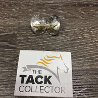 Pr Oval Engraved Silver Earrings, Anvil *xc, mnr rub
