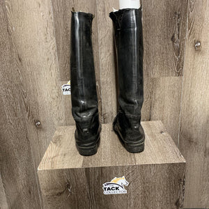 Pr Pull On Field Boots *fair, SOLE OFF, older, creases, scuffs, rubs, crumpled/falling heels, peeling top