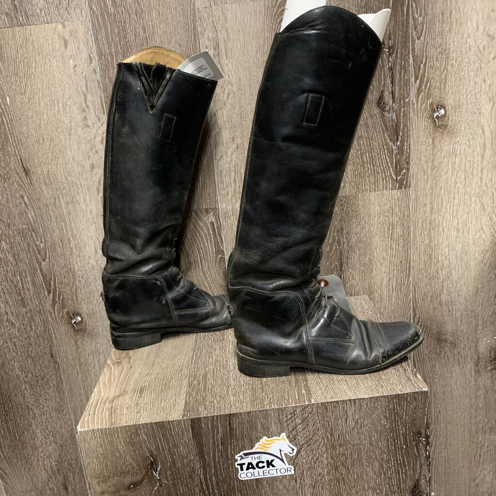 Pr Pull On Field Boots *fair, SOLE OFF, older, creases, scuffs, rubs, crumpled/falling heels, peeling top