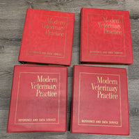 8 Binders, 1954, Modern Veterinary Practice *gc, yelllowed, dusty, dirty
