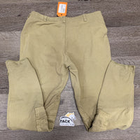 Hvy Cotton Breeches, Pull On *fair, older, pulled seams, stains, rubs, stained/discolored legs & seat
