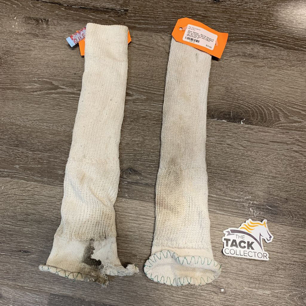 Pr Pull on Stretchy Horse Leg Socks *gc, dirt, pills, torn end, stains