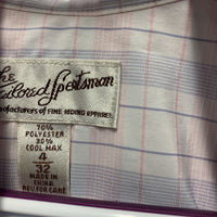 LS Show Shirt, 2 Button Collars *older, gc, seam puckers, bubbled collar & lining
