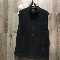 "UFA" Hvy Fleece Vest *gc, dirt, hair, pilly, broken zipper tap
