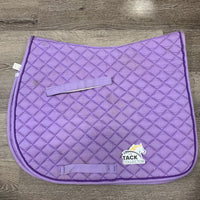 Quilt Jumper Saddle Pad, tabs, piping *fair, stained, hair, dirt, faded, threads, pilly
