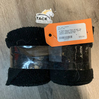 4 Thick Fleece Polo Wraps *gc, v.hairy, faded, v.clumpy, fluffy velcro, clean
