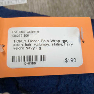 1 ONLY Fleece Polo Wrap *gc, clean, hair, v.clumpy, stains, hairy velcro