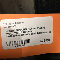 JUNIORS Rubber Boots *vgc, mnr dirt/stains, faded/discolored?