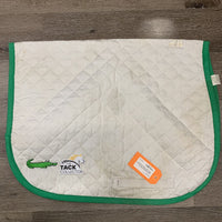 Quilt Baby Saddle Pad, alligator embroidery *gc, vhairy, dirt, stained, pills, rubbed
