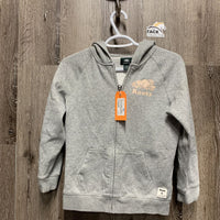 JUNIORS "Equestrian" Zip Up Hoodie *vgc, mnr stains, threads, pills/clumps
