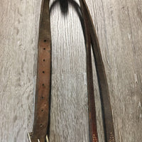 2 Peice Flat Leather Training Martingale *fair, filthy, v.stiff, dry, xholes, bent, scratches, chewed edges
