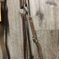 2 Peice Flat Leather Training Martingale *fair, filthy, v.stiff, dry, xholes, bent, scratches, chewed edges
