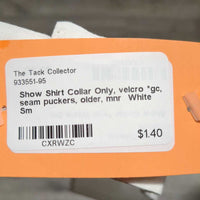 Show Shirt Collar Only, velcro *gc, seam puckers, older, mnr
