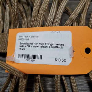 Browband Fly Veil Fringe, velcro sides *like new, clean