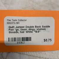 Quilt Jumper Double Back Saddle Pad *gc, clean, dingy, stained, threads, hair
