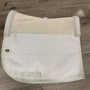 Mesh Non Slip Dressage Saddle Pad *gc, hair, snagged, clumpy fleece, dingy, hair, rubs, stains