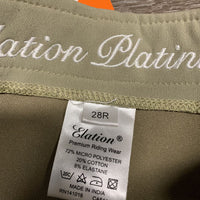 Euroseat Breeches, Side Zips *vgc, v.mnr stains, older, seam puckers
