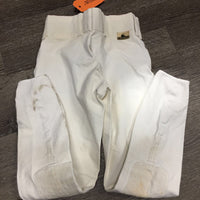 Side Zip Euroseat Breeches *vgc, stains & discolored, older, seam puckers
