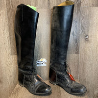Pr Field Boots, Pull On *fair, older, stiff, rubs, discolored, v.scraped, v.dirty, older, marker
