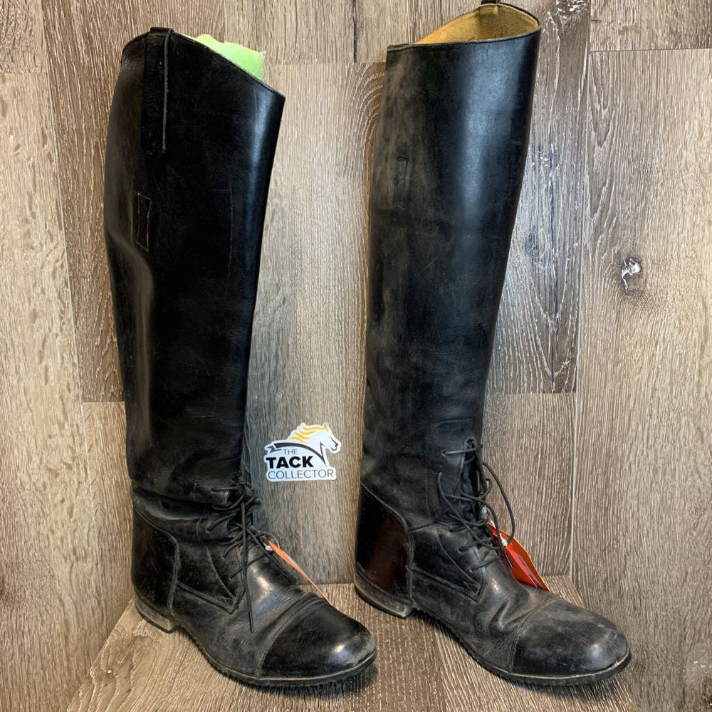Pr Field Boots, Pull On *fair, older, stiff, rubs, discolored, v.scraped, v.dirty, older, marker