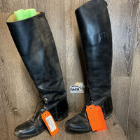 Pr Field Boots, Pull On *fair, older, stiff, rubs, discolored, v.scraped, v.dirty, older, marker
