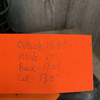 Pr Field Boots, Pull On *fair, older, stiff, rubs, discolored, v.scraped, v.dirty, older, marker

