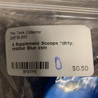 4 Supplement Scoops *dirty, residue
