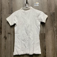 SS Polo Shirt, 1/4 Button Up "Jump Alberta" *like new, hair
