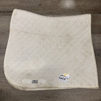 Quilt Non Slip Dressage Saddle Pad, fleece underside *fair, dingy, pilly, stained, mnr hair
