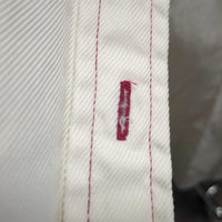 LS Show Shirt, attached snap collar, roll up sleeves *vgc, older, crinkled, mnr frayed button holes
