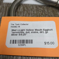 Med v.Light Hollow Mouth Eggbutt *scratches, dull, stains, dirt, gc
