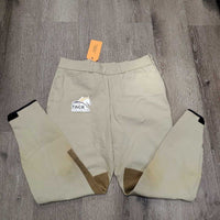 Side Zip Breeches *fair, older, stains, pulled seat seams, seam puckers, stretched knees, v.pilly lining
