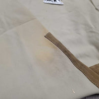 Side Zip Breeches *fair, older, stains, pulled seat seams, seam puckers, stretched knees, v.pilly lining
