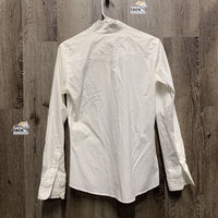 LS Show Shirt *0 collar, seam puckers, dingy, crinkles, gc, older
