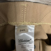 Hvy Cotton Euroseat Breeches, Pull On *vgc, mnr stains & pills/rubs
