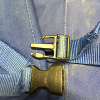 Padded Cordura Saddle Trail Bags, Hvy & Light Mesh Pockets, 2 nylon straps *gc, mnr dirt, stains, mesh holes, broken snap, rust, hair, older, frayed/rubbed edges
