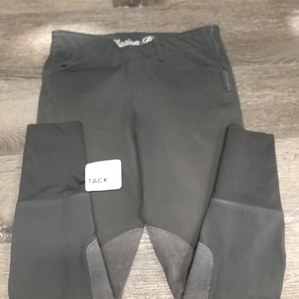 Side Zip Breeches *gc, older, snags, pills, seam puckers, stained/discolored seat & legs