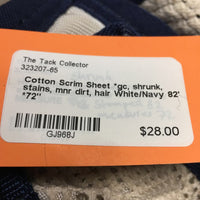 Cotton Scrim Sheet *gc, shrunk, stains, mnr dirt, hair
