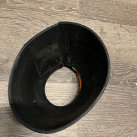 1 Only Ribbed Rubber Bell Boot, velcro *gc, clean, older, UNDONE velcro stitching

