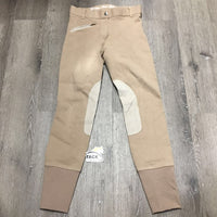 Hvy Cotton Euroseat Breeches *vgc, mnr undone stitching & faded
