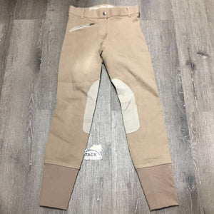 Hvy Cotton Euroseat Breeches *vgc, mnr undone stitching & faded