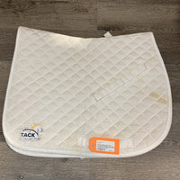 Quilted Jumper Pad, embroidered Greenhawk *gc, clean, mnr stains, hair, pilling, piping rubs, sm edge tears
