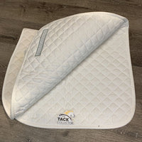 Quilted Jumper Pad, embroidered Greenhawk *gc, clean, mnr stains, hair, pilling, piping rubs, sm edge tears
